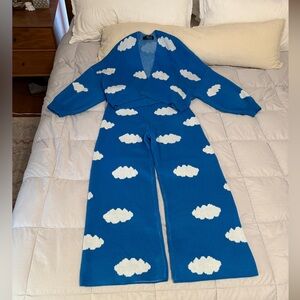 DRESSED IN LALA Cloud Cardigan Set